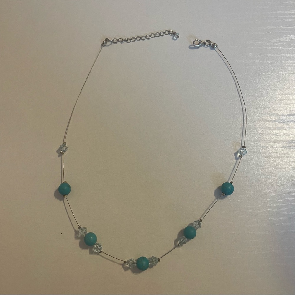 Turquoise and Crystal Necklace